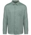 SP504 Spasso Long Sleeve Linen Shirt jade green colour image
